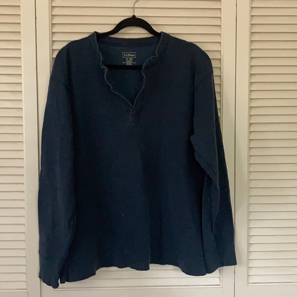L.L. Bean Men’s long sleeve navy blue shirt